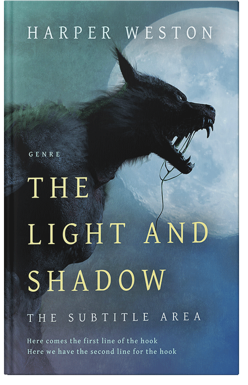 Front view of Premade Horror Book Cover - Blue Bayoux