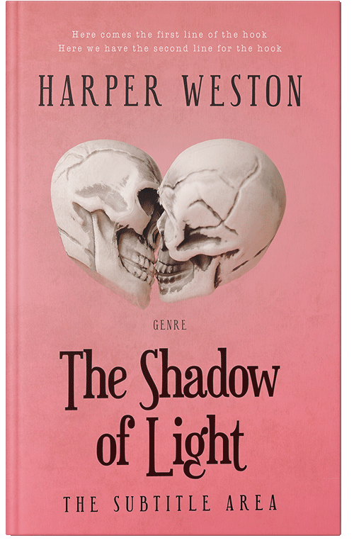 Front view of Premade Abstract Book Cover - Tonys Pink