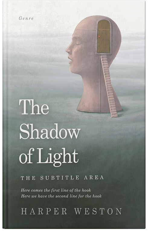 Front view of Premade Surreal Book Cover - Stack