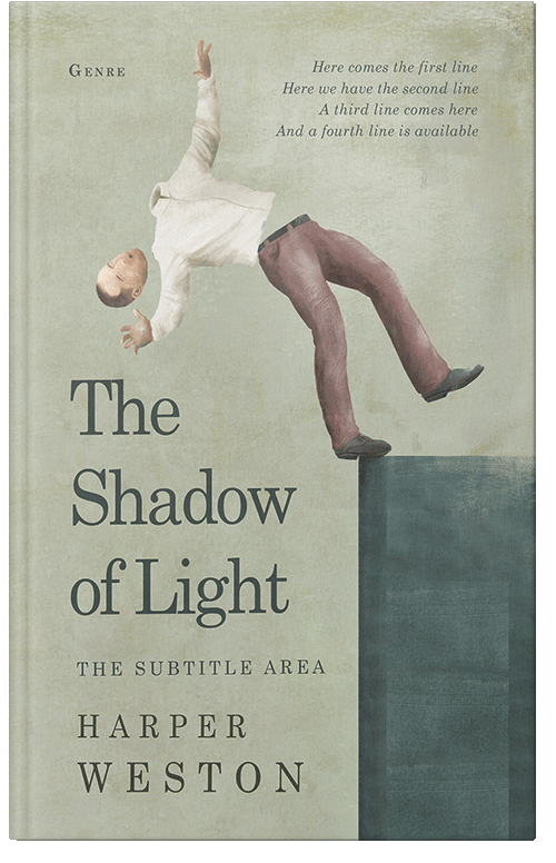 Front view of Premade Surreal Book Cover - Foggy Gray