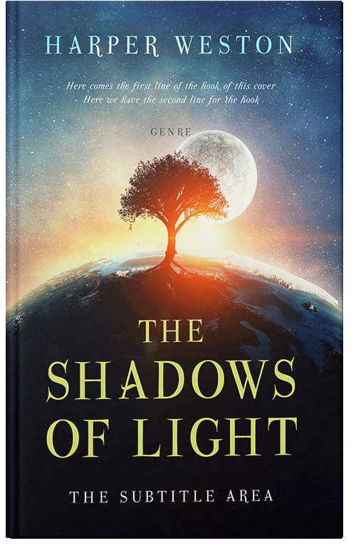 Front view of Premade Surreal Book Cover - Steel Gray