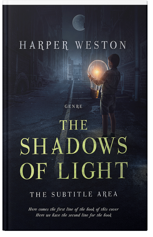 Front view of Premade Action & Adventure Book Cover - Ebony