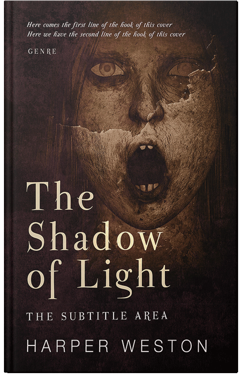 Front view of Premade Horror Book Cover - Coffee Bean