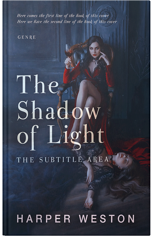 Front view of Premade Horror Book Cover - Ebony Clay