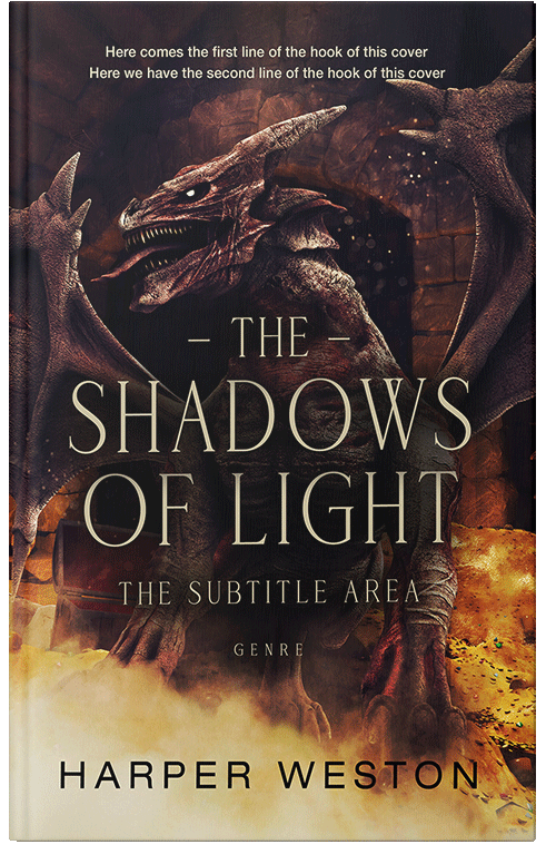 Front view of Premade Fantasy Book Cover - Tan