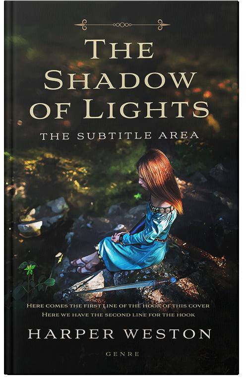 Front view of Premade Fantasy Book Cover - Log Cabin