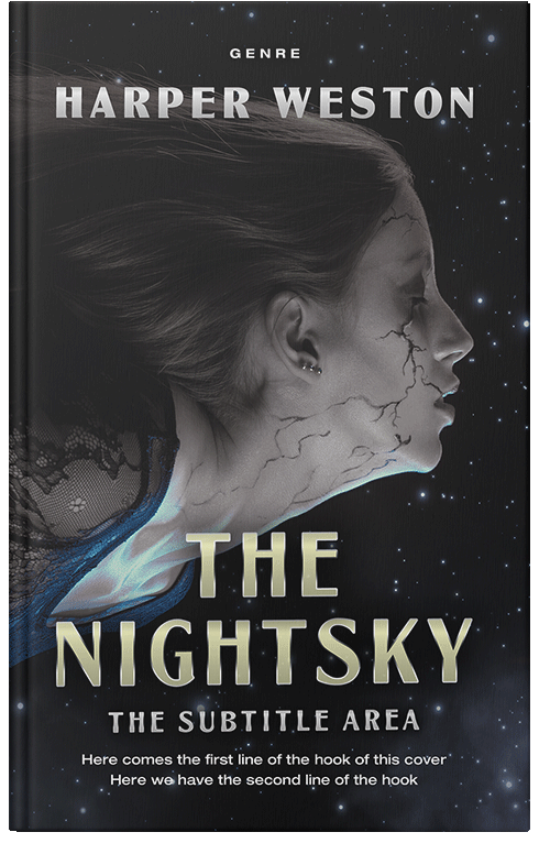 Front view of Premade Fantasy Book Cover - Shark