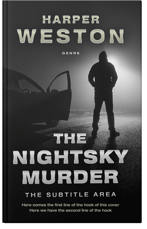 Front view of Premade Mystery & Thriller & Suspense Book Cover - Gray Nickel