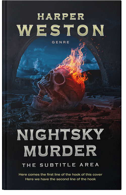 Front view of Premade Apocalyptica Book Cover - Vulcan