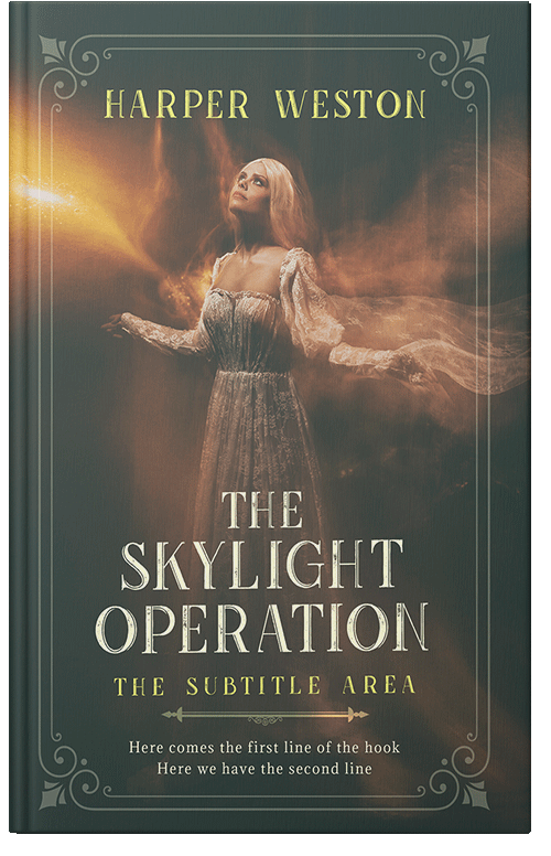 Front view of Premade Fantasy Book Cover - Fuscous Gray