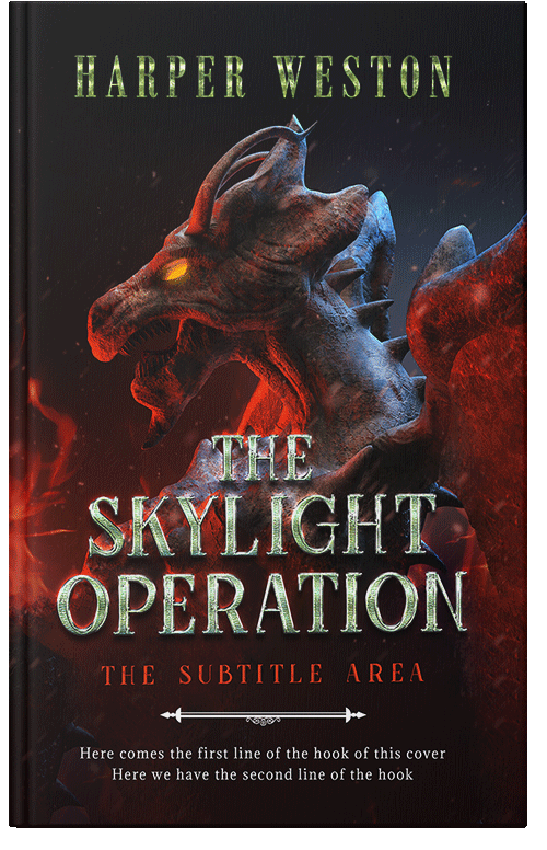 Front view of Premade Fantasy Book Cover - Night Rider