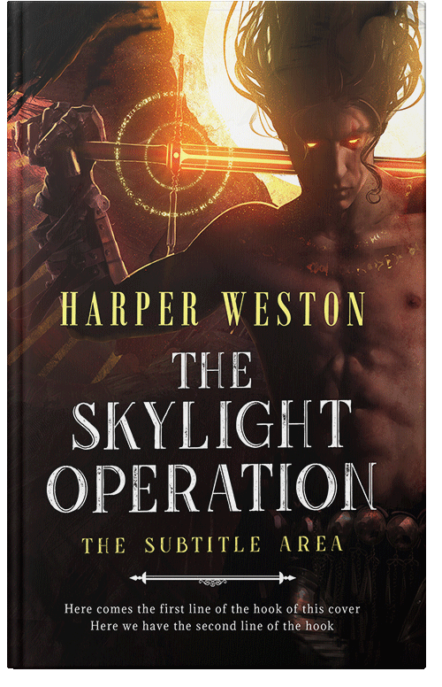 Front view of Premade Fantasy Book Cover - Harvest Gold