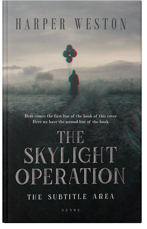 Front view of Premade Horror Book Cover - Silk