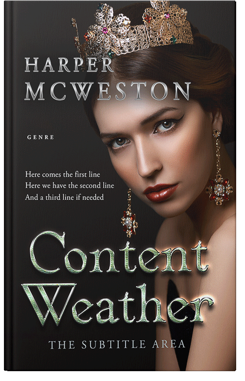 Front view of Premade Royal Romance Book Cover - Indian Khaki