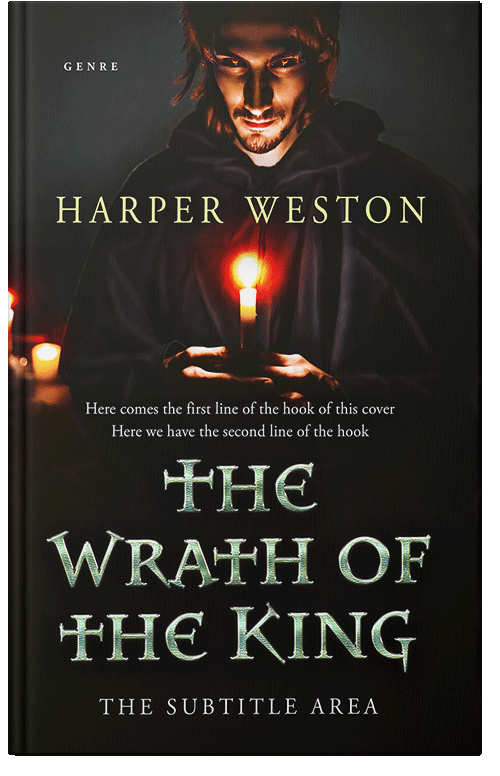 Front view of Premade Fantasy Book Cover - Night Rider