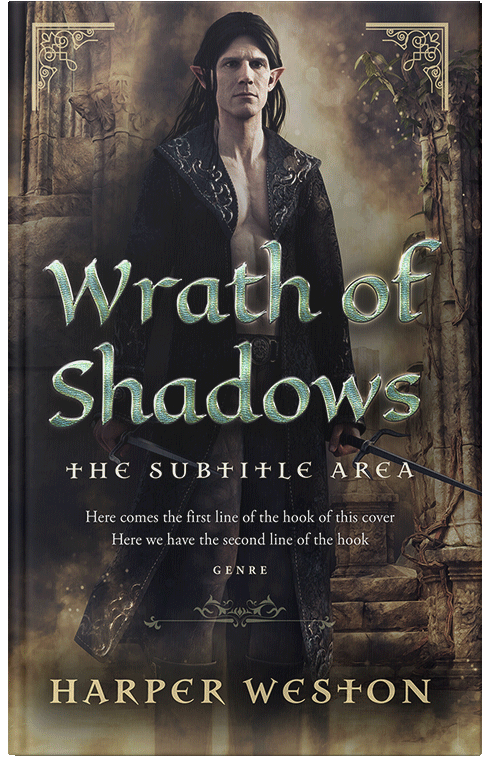 Front view of Premade Fantasy Book Cover - Thunder