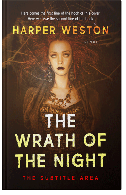 Front view of Premade Horror Book Cover - Wood Bark