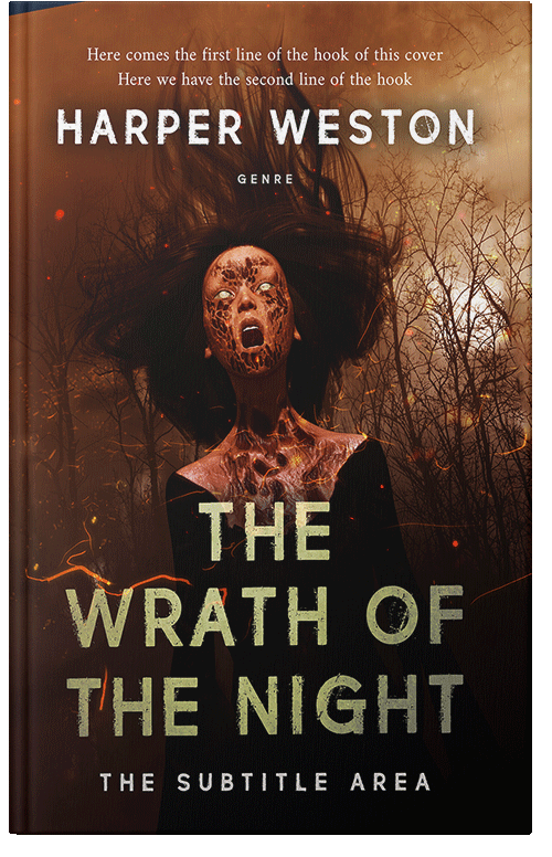 Front view of Premade Horror Book Cover - Twine