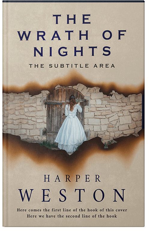 Front view of Premade Historical Book Cover - Bison Hide