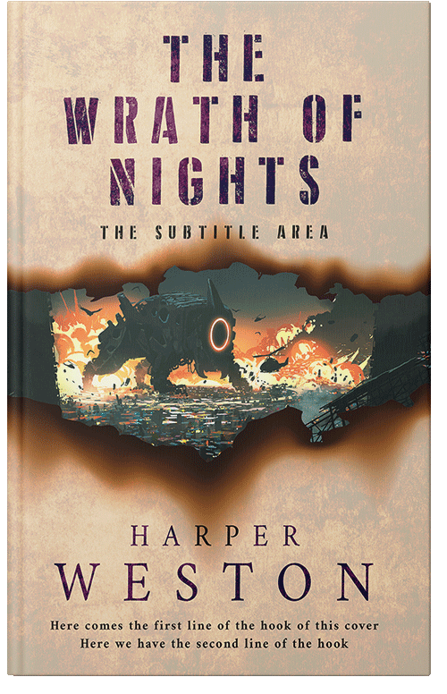 Front view of Premade Apocalyptica Book Cover - Hampton