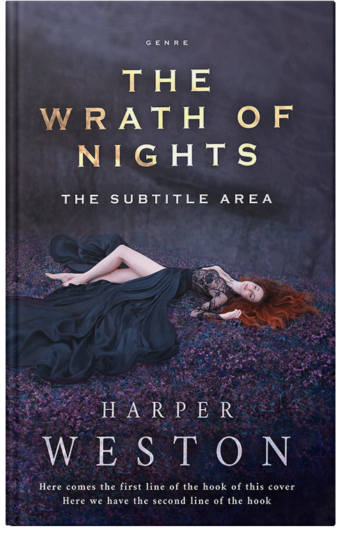 Front view of Premade Fantasy Book Cover - Steel Gray