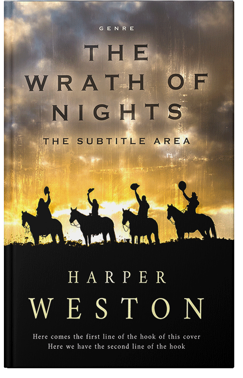 Front view of Premade Western Book Cover - Apache