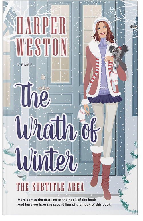 Front view of Premade Chick Lit Book Cover - French Gray