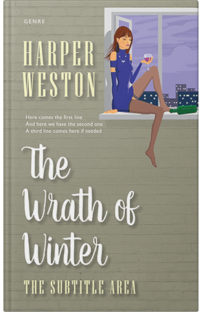 Premade Book Cover Gray Olive