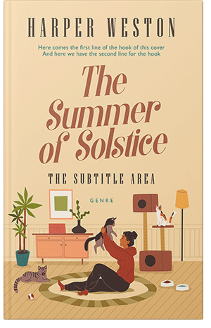 Premade Book Cover Peach Yellow