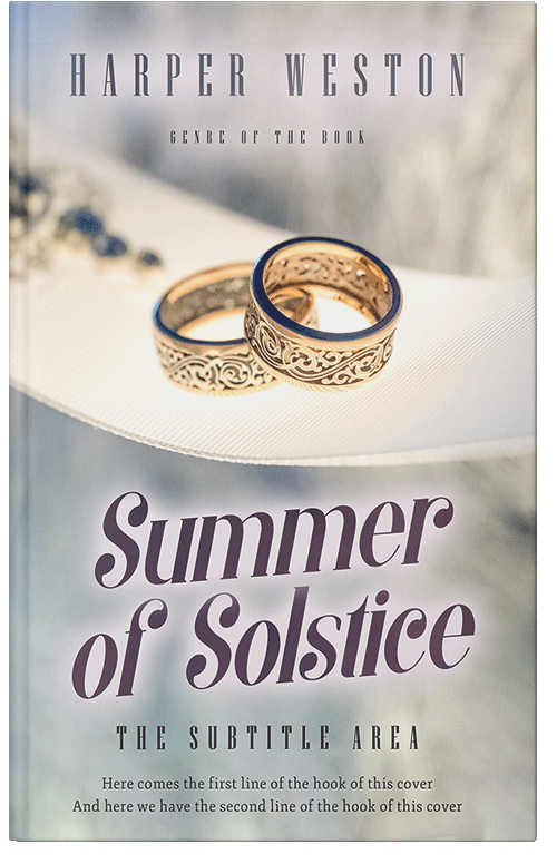 Front view of Premade Romance Book Cover - Timberwolf