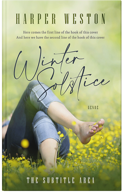 Front view of Premade Romance Book Cover - Beryl Green