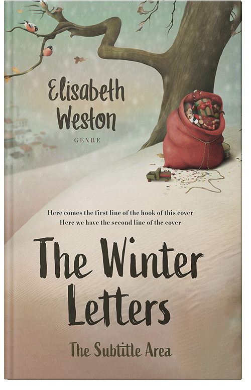 Front view of Premade Literary Fiction Book Cover - Bison Hide