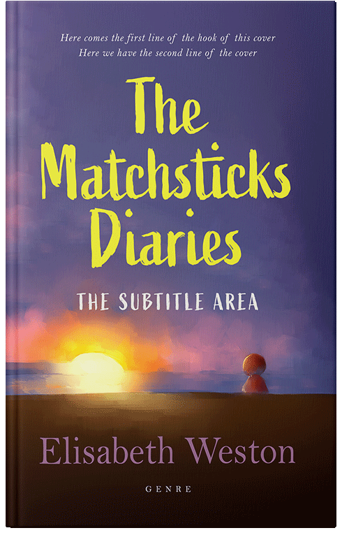 Front view of Premade Abstract Book Cover - East Bay