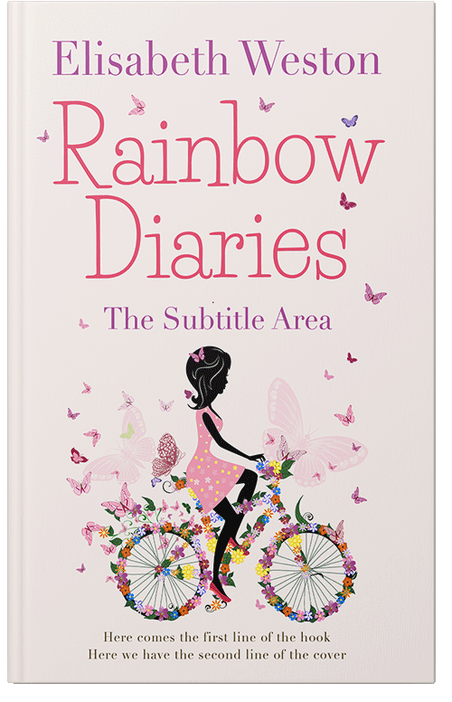 Front view of Premade Chick Lit Book Cover - White Linen