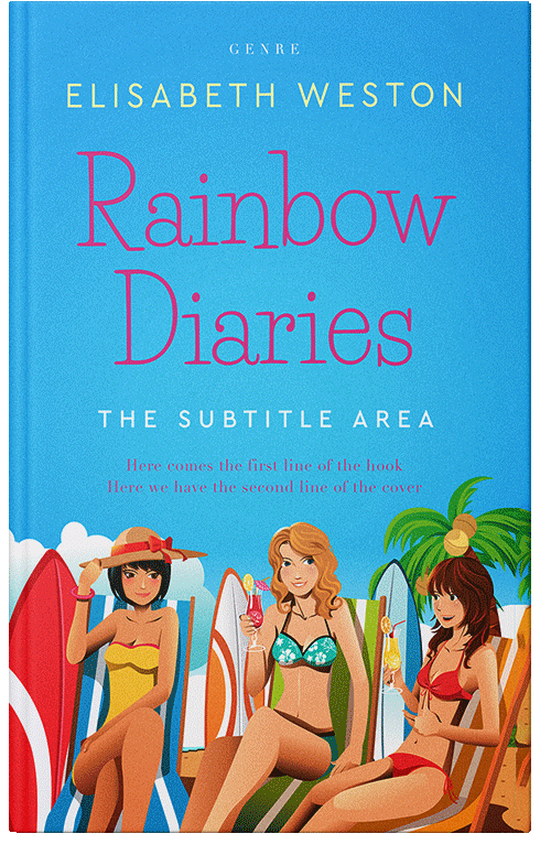 Front view of Premade Romance Book Cover - Apricot