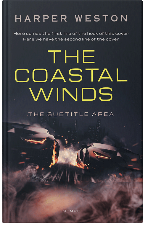 Front view of Premade Sports & Fitness Book Cover - Mirage