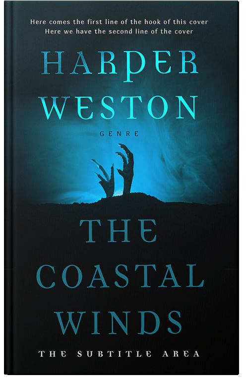 Front view of Premade Horror Book Cover - Black Pearl