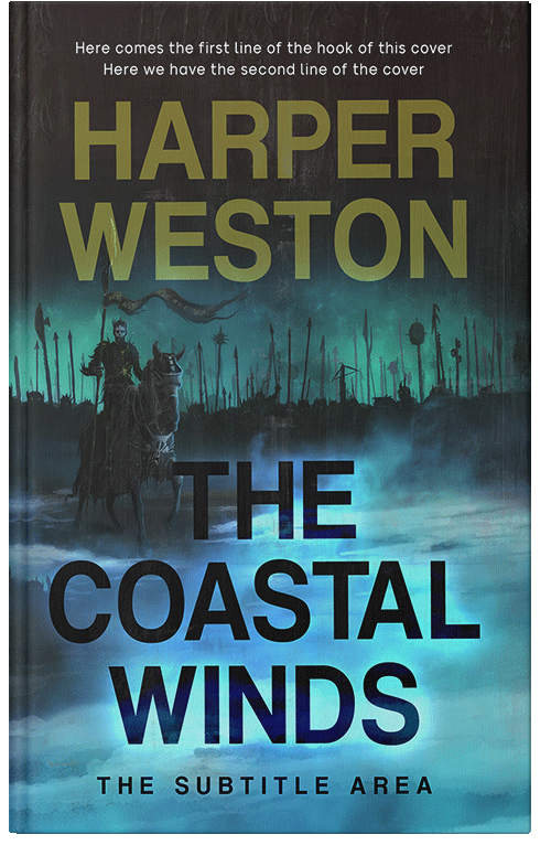 Front view of Premade Fantasy Book Cover - Shark