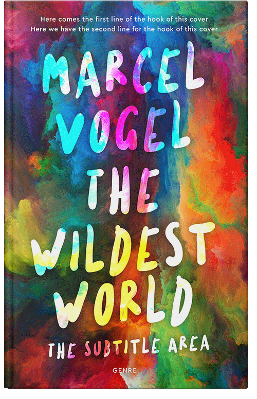 Front view of Premade Abstract Book Cover - Limed Spruce