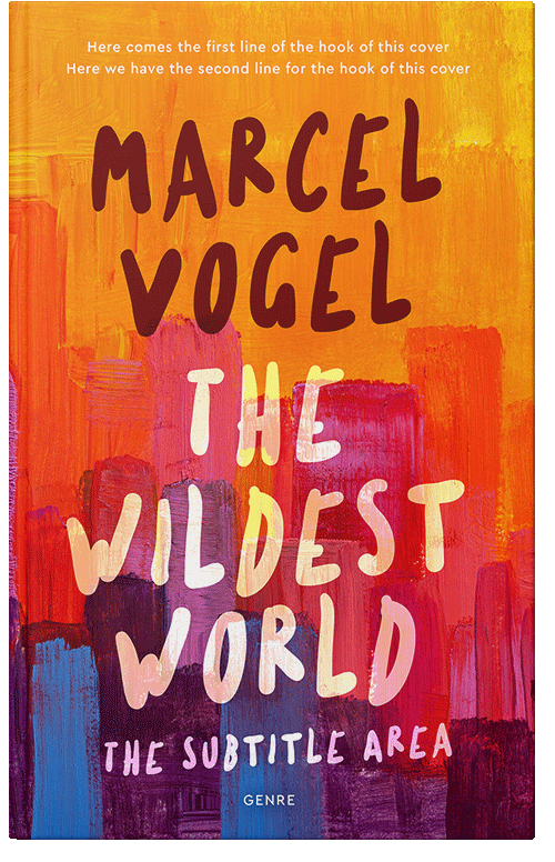 Front view of Premade Abstract Book Cover - Tawny Port