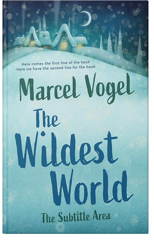 Front view of Premade Children's Book Cover - Aqua Island