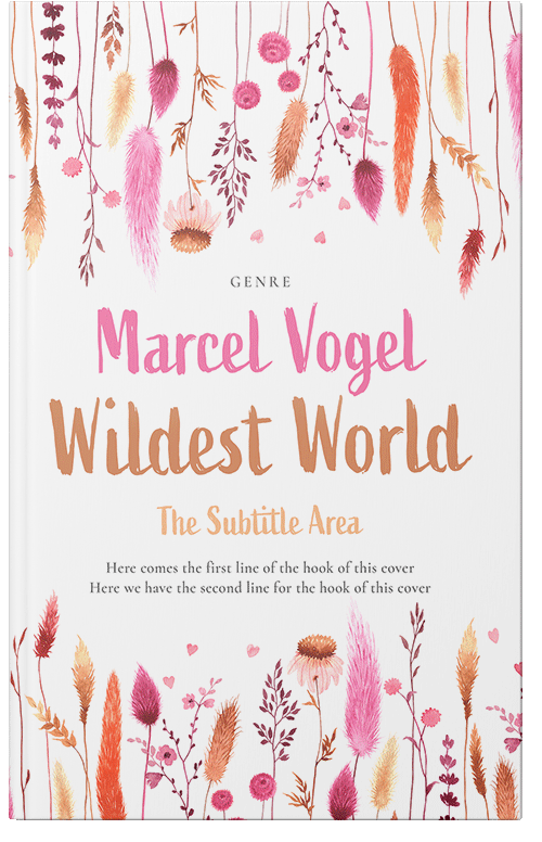 Front view of Premade Nature Book Cover - Beauty Bush