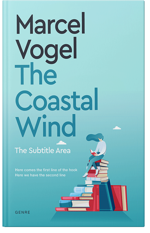 Front view of Premade Education Book Cover - Regent St Blue