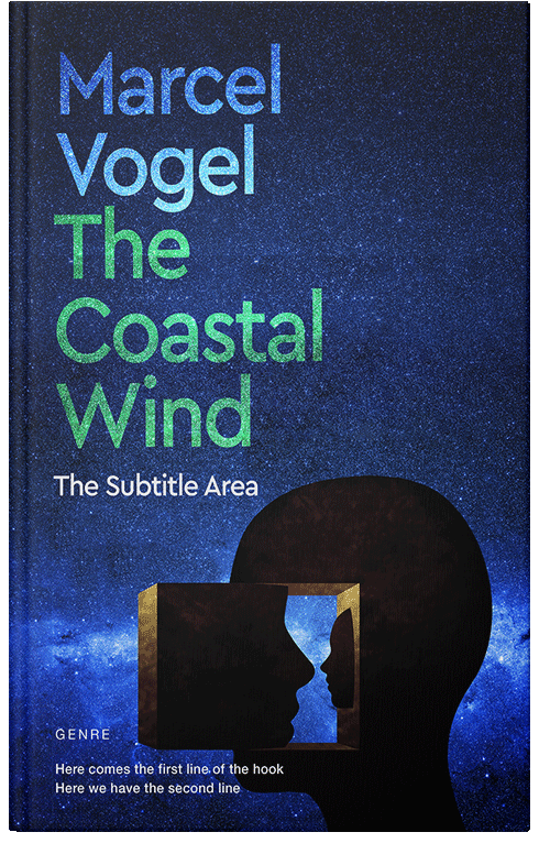 Front view of Premade Health & Mind & Body Book Cover - Blue Zodiac