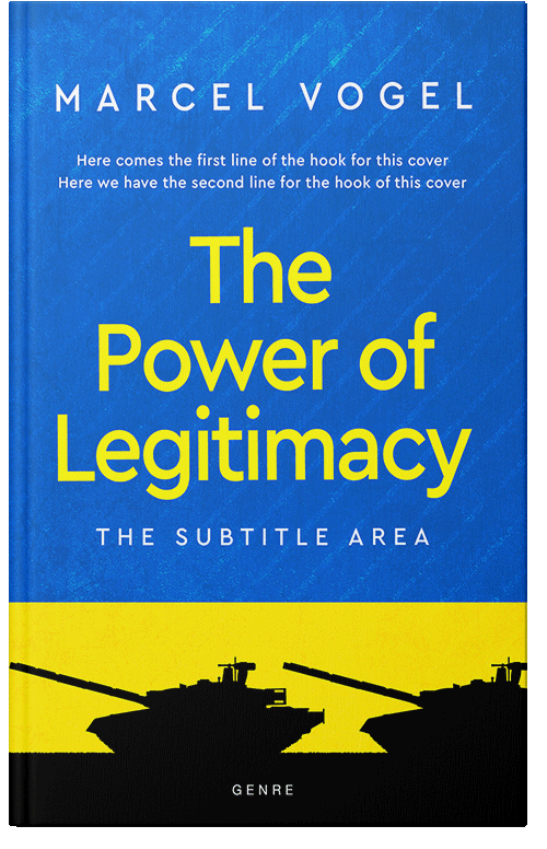 Front view of Premade Politics & Law & Society Book Cover - Lemon