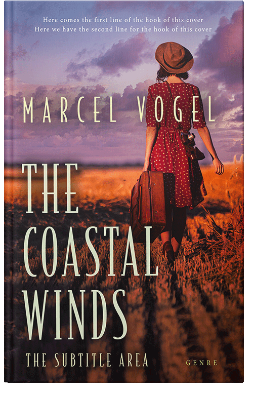 Front view of Premade Historical Book Cover - Crater Brown