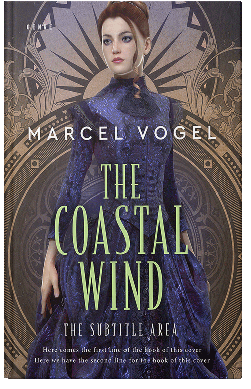 Front view of Premade Historical Book Cover - Blackcurrant