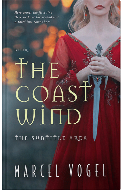 Front view of Premade Fantasy Book Cover - Woody Brown