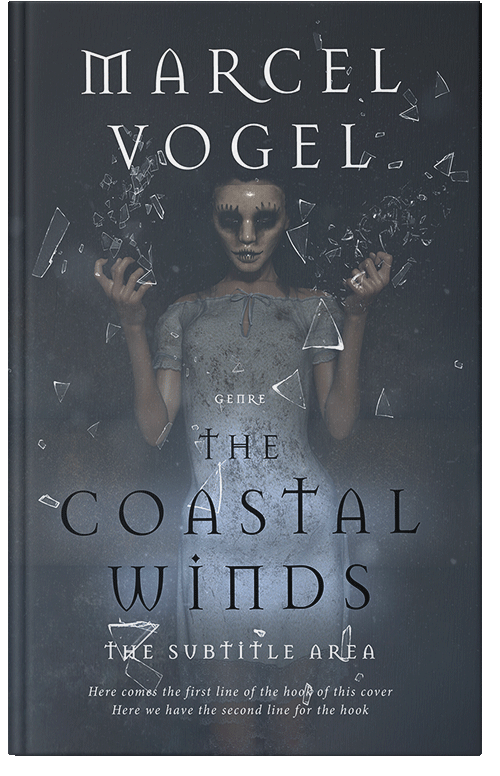 Front view of Premade Horror Book Cover - Mako