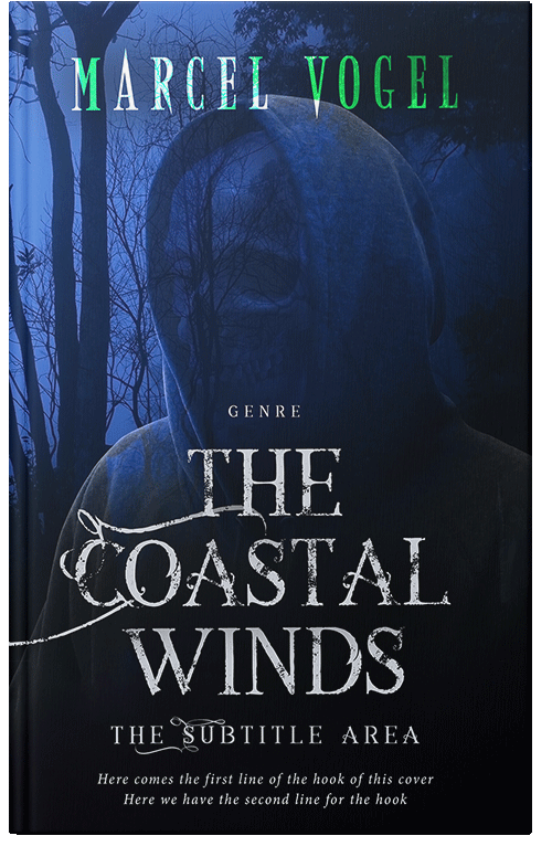 Front view of Premade Horror Book Cover - Black Pearl